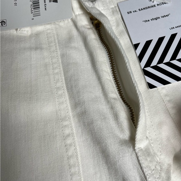 Free People x Sandrine Rose patchwork denim blue and white jeans. NWT - Picture 14 of 16